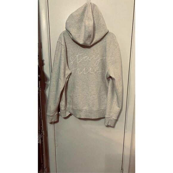 Old Navy Stay True Off White Hoodie Zip Up Womens SZ XL - Picture 5 of 9